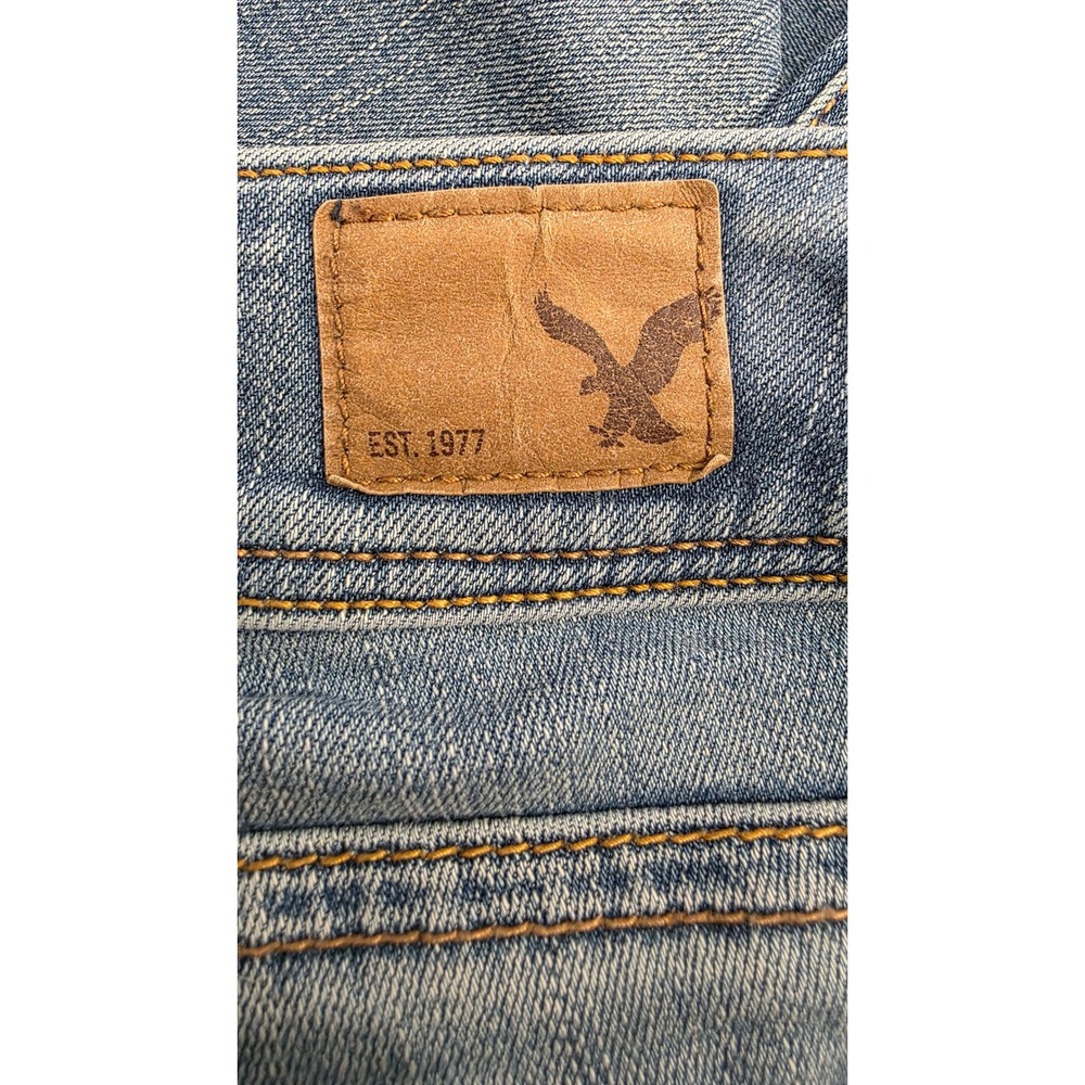 American Eagle Super Stretch Kick Bootcut Jeans Blue Wash Size 8 Long - Picture 4 of 13